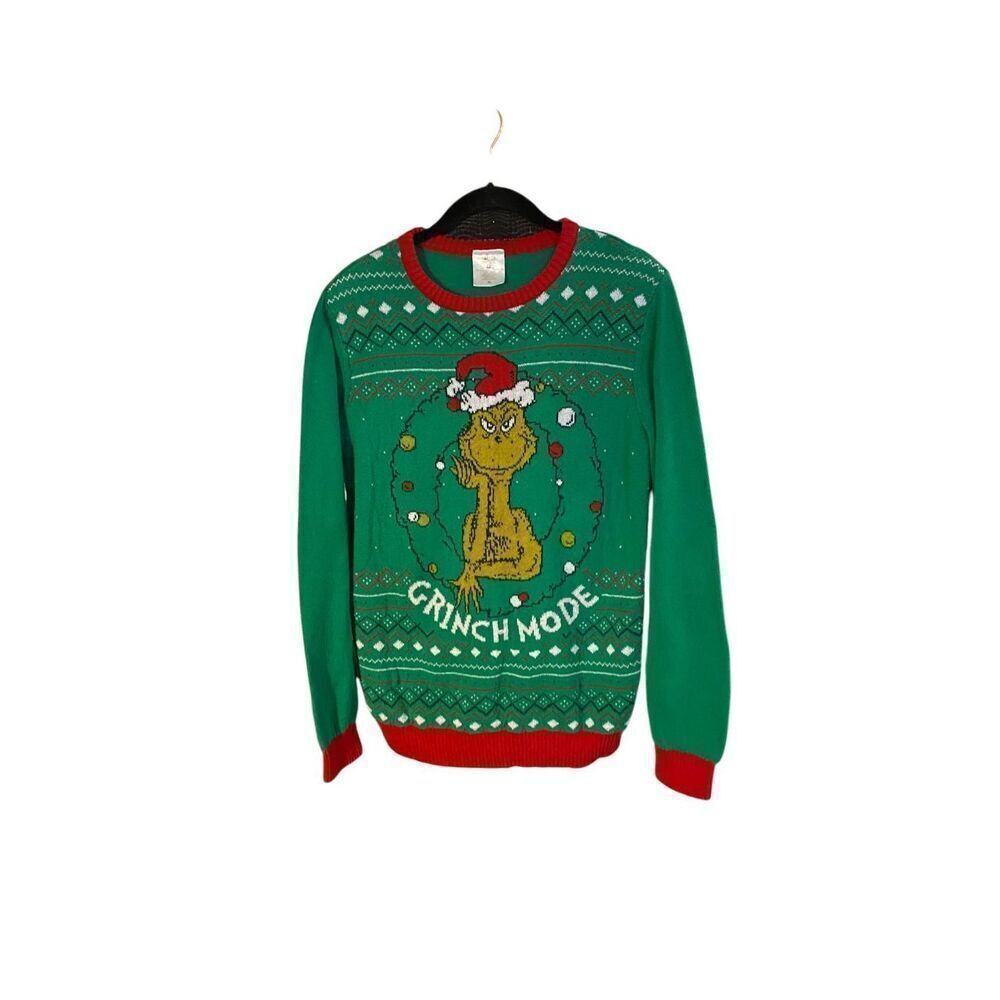 The Grinch, Dr. Seuss Christmas sweater, women’s long sleeve size XL